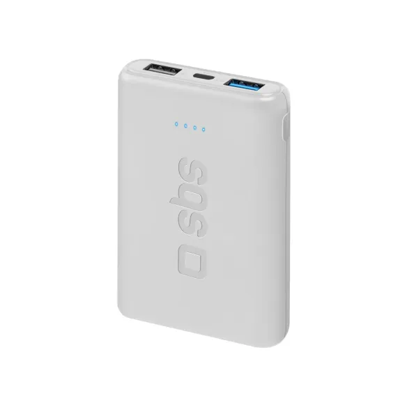 Power Bank SBS 5.000mAh 1USBA 1USBC IQ WHT SLIM