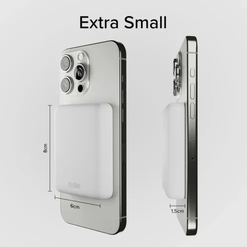 Power Bank SBS 5.000mAh PD 10W MAGSAFE WHT