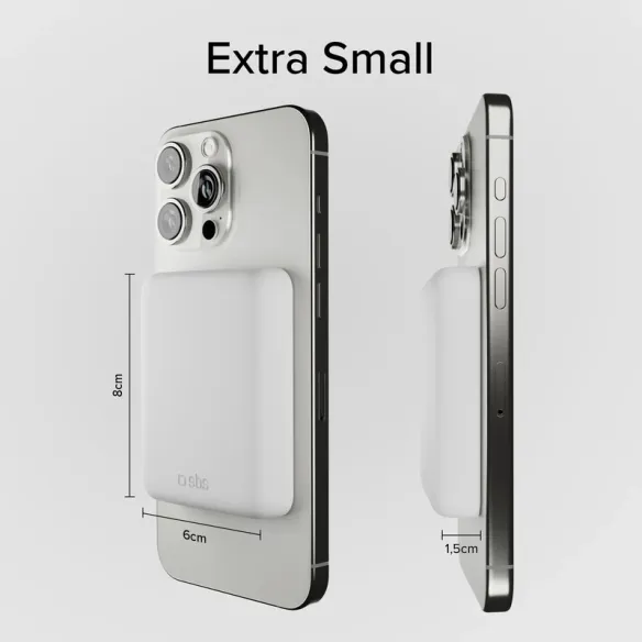 Power Bank SBS 5.000mAh PD 10W MAGSAFE WHT