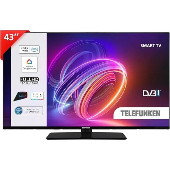 Televisore SMART TV TELEFUNKEN 43" FHD 200Hz