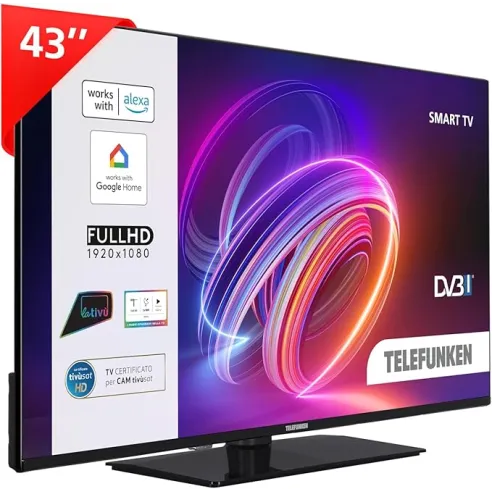 Televisore SMART TV TELEFUNKEN 43" FHD 200Hz