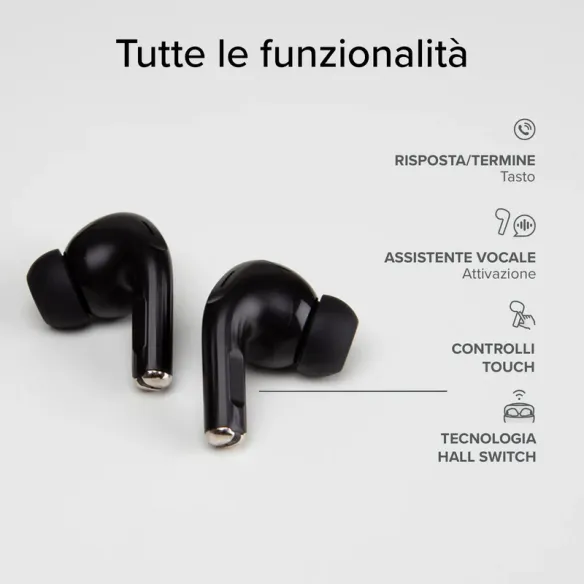 Auricolari TWS compatibili con ricarica wireless