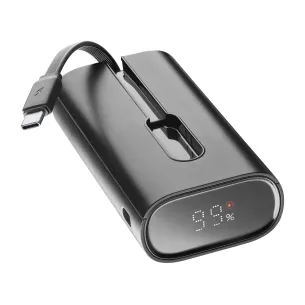 Power Bank 10000mAh con cavo USB-C integrato